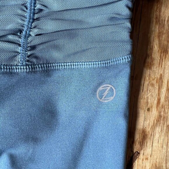 Casa Zeta-Jones Womens High Waisted Light Blue Leggings Yoga Fitness Dance Sz XS - Picture 6 of 9